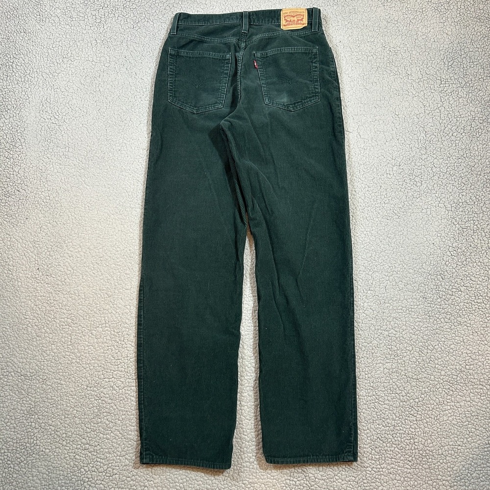 Levis‎ 94' Baggy Corduory Pants Womens Size 29 Forest Green Relaxed Fit - Picture 6 of 10